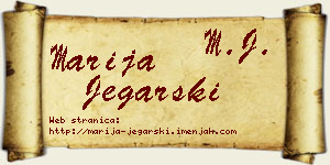 Marija Jegarski vizit kartica